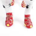 Doglemi Hot Sale Waterproof Anti-slip Winter Snow Pet Boots polyester Dog warm Shoes